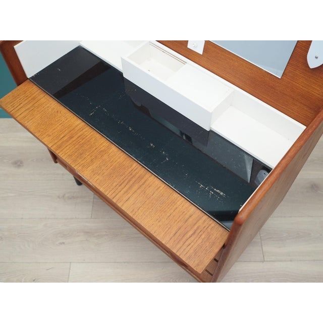 Orange Scandinavian Teak Dressing Table attributed to SW Finland, 1960s For Sale - Image 8 of 18