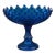Mid 20th Century Westmoreland Blue Sawtooth Diamond Point Glass Footed Pedestal Compote Bowl For Sale