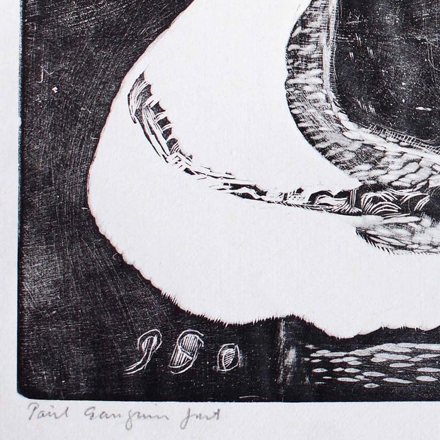 Paul Gauguin, She is Haunted by a Spirit, 1921, Woodcut Print For Sale - Image 4 of 6