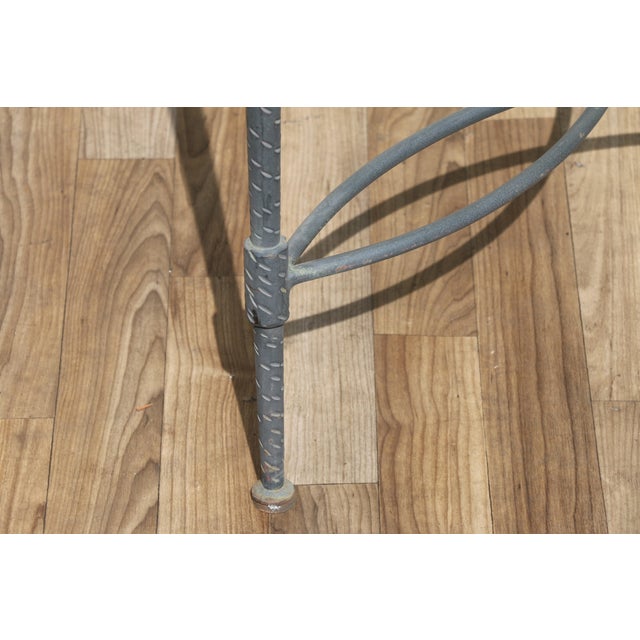 Mario Papperzini for Salterini “Amalfi” Round Iron Dining Table With Glass Top | 1950s For Sale - Image 16 of 18
