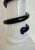 Art Deco Murano Style Milk Glass & Cobalt Blue Swirl Art Glass Table Lamp For Sale - Image 12 of 12