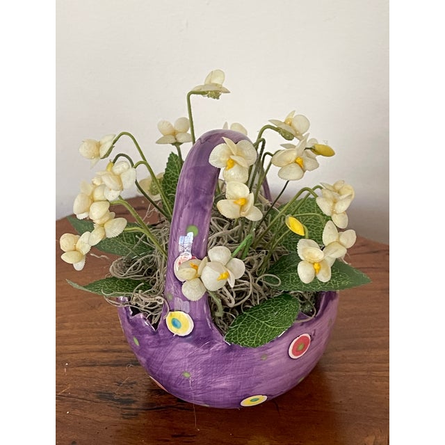 Coastal Easter Spring Sea Shell Floral Arrangement For Sale - Image 3 of 6