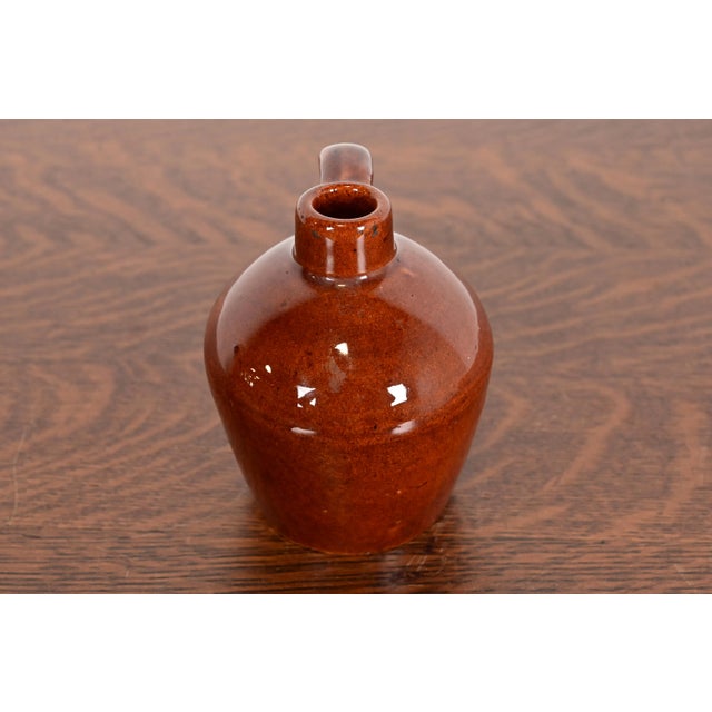 American Roycroft Pottery Antique Arts & Crafts Glazed Ceramic Jug, Circa 1920s For Sale - Image 3 of 13