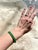2020s 27 Carat Natural Emerald Tennis Bracelet, 14 Karat Yellow Gold, 21gm, 7.25 Inch For Sale - Image 5 of 8