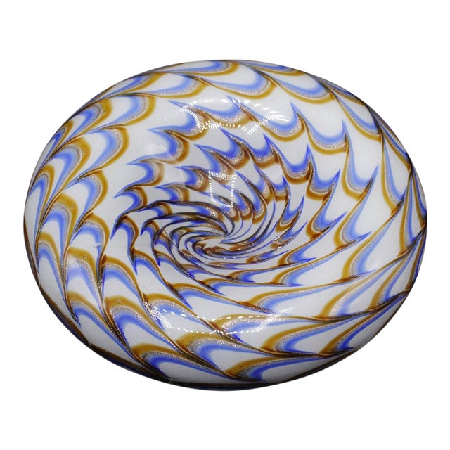 1957 Ercole Barovier Inverted Swirl Murano Bowl For Sale