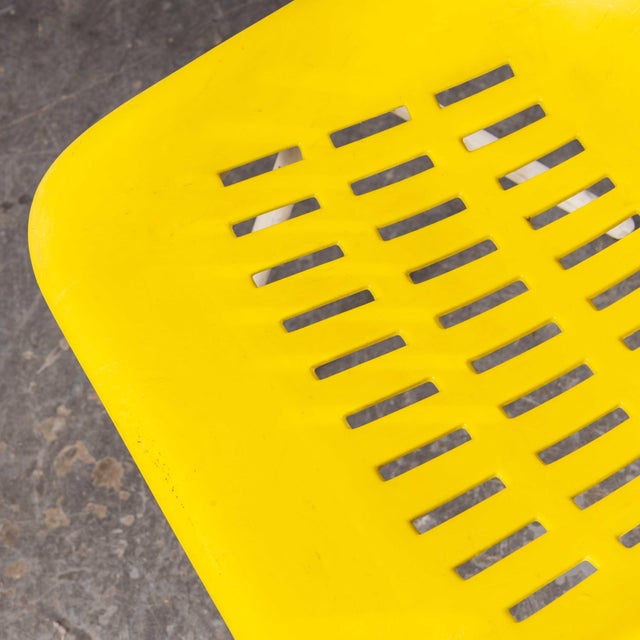 Yellow Italian Yellow Stacking Chairs, 1970s, Set of 4 For Sale - Image 8 of 18