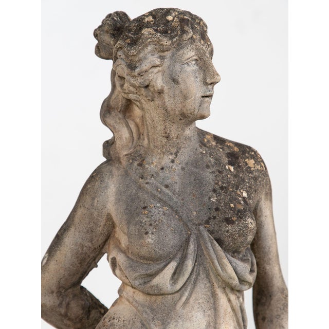 Gray Large Winter Goddess of the Four Seasons Garden Figure, Italy, Late 20th C. For Sale - Image 8 of 12