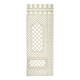 Schumacher x Marie-Anne Oudejans Bamboo Trellis Panel B in Neutral For Sale