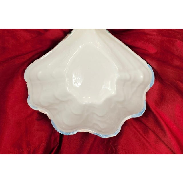 Etruscan Pottery Shell & Seaweed 37" Circumference Italian Seashell Majolica 2Oth Century For Sale - Image 17 of 18