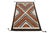 Contemporary Modern Navajo Style Wool Rug – Terracotta, Grey, & Ivory Chevron For Sale - Image 4 of 8