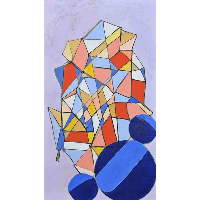 Giorgio Lo Fermo, Futurballa, Original Oil on Canvas, 2022 For Sale - Image 4 of 4