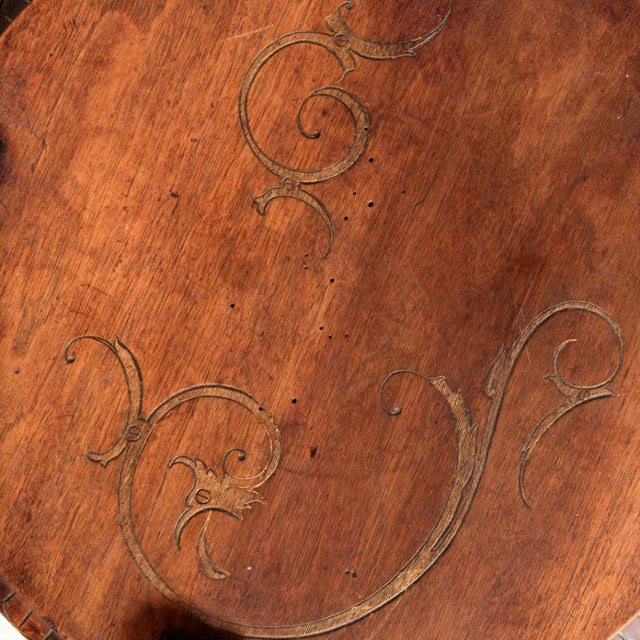 Early 20th Century French Wooden Round Table For Sale - Image 4 of 4