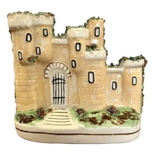 Staffordshire Flat Back Castle, 1890s For Sale