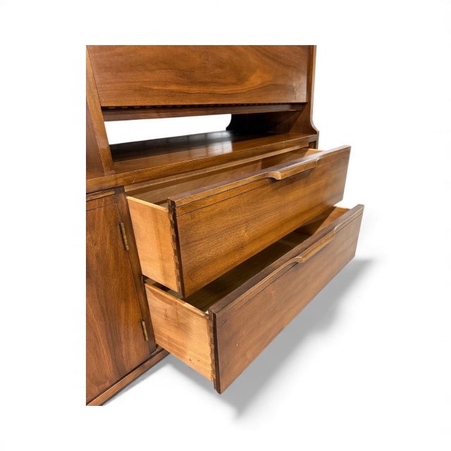 Wood Mid-Century Modern Walnut Room Divider For Sale - Image 7 of 8