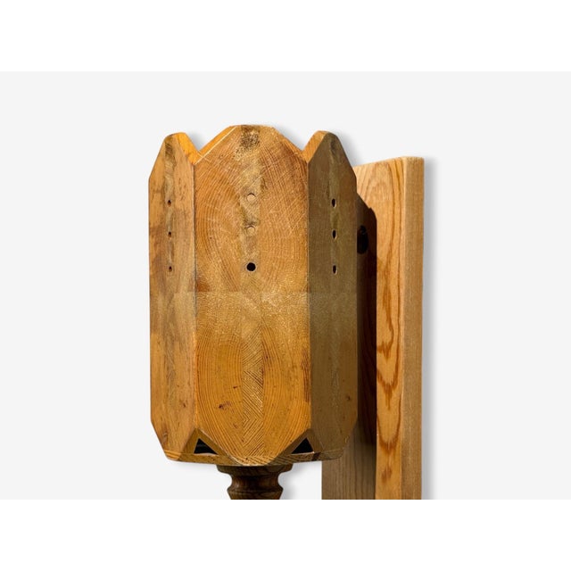 1970s Swedish Modern, Pine, Wall Sconce, Sweden, 1970s For Sale - Image 5 of 9