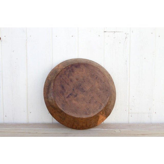 Warm Brown Antique Dough Bowl For Sale In Los Angeles - Image 6 of 8