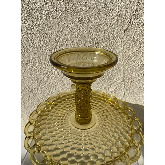 Cake Stand Amber 19th C Early American Pattern Glass For Sale - Image 9 of 12
