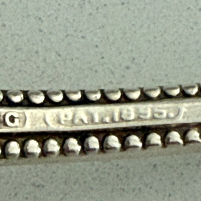 Metal Antique 1895 Sterling Grapefruit Spoons in Box- Set of 6 For Sale - Image 7 of 11