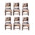Mid-Century Parsons Dining Chairs, Upholstered in Vintage Japanese Designer Textile, Milo Baughman Style, Set of 6 For Sale