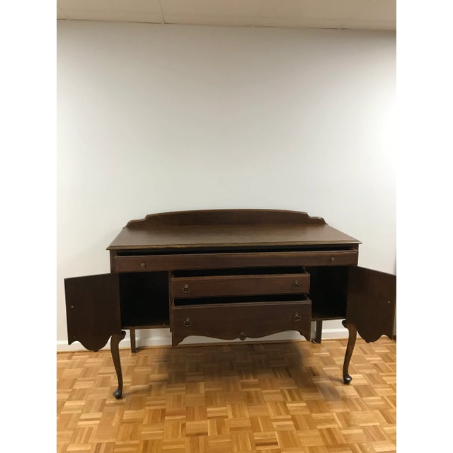 1930s Antique Credenza/Sideboard/Buffet featuring Cabriole front legs.