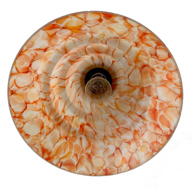 Art Deco Pendant Light in Marblel Glass, 1930s For Sale - Image 15 of 18