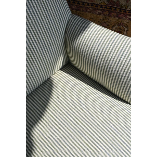 1930's French Upholstered Striped Lounge Chairs For Sale - Image 14 of 16