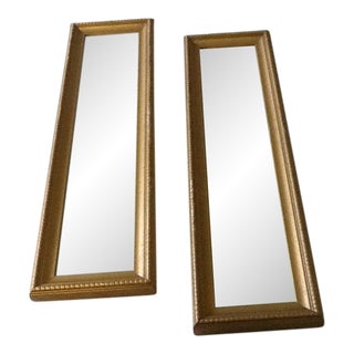 Vintage Gold Tone Wood Frame Mirrors For Sale