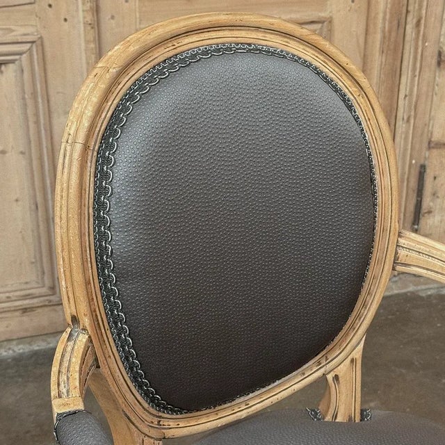 Pair Antique French Louis XVI Armchairs ~ Fauteuils For Sale - Image 13 of 18