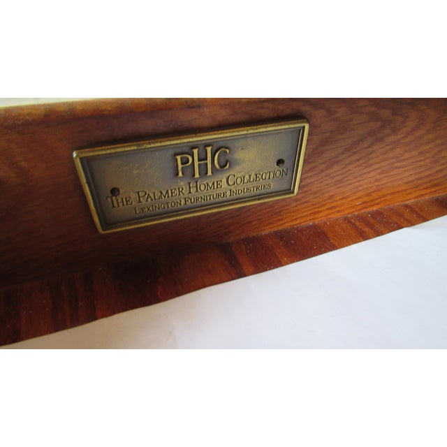 Wood 1980s Lexington Mahogany Bachelors Chest Federal Server Bowfront Rustic For Sale - Image 7 of 9