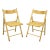 Vintage Habitat England Bentwood Cane Rattan Folding Chairs - a Pair For Sale