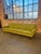 Four-Seat Sofa - Mid-Century Modern, Olive Green Wool, Walnut Legs - Attributed to Vintage Dux For Sale - Image 4 of 9