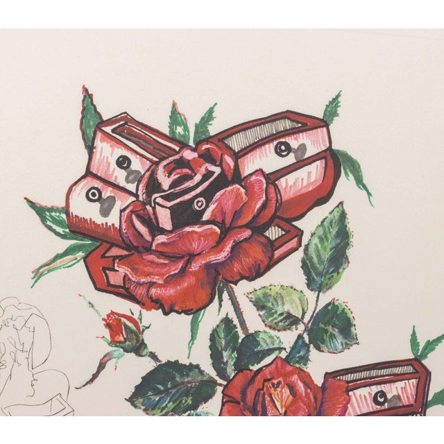 Contemporary Salvador Dali "Rose (Drawers)" Etching, 1972 For Sale - Image 3 of 11