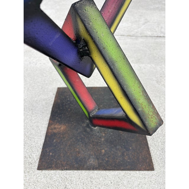 Mid-Century Modern 1970s Painted and Welded Sculpture For Sale - Image 3 of 8