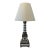 Black and Ivory Bone Inlaid Table Lamp For Sale