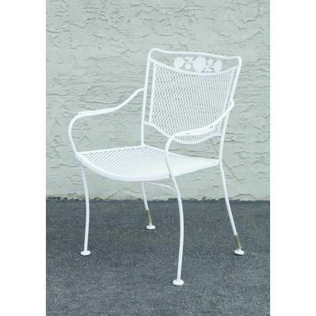 Vintage Wrought Iron Garden Chairs - Set of 5 For Sale - Image 4 of 13