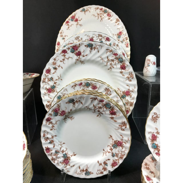 1960s 1950s Minton Ancestral Bone China Wreath Backstrap, 46 Pieces For Sale - Image 5 of 12