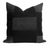 Contemporary Black and White Color Block Wool Pillow Covers - A Pair For Sale - Image 3 of 7