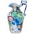 Blue Fratelli Toso Murano Antique Early Millefiori Flowers Mosaic Italian Art Glass Ornate Handle Cabinet Vase For Sale - Image 8 of 8
