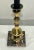 Hollywood Regency Frederick Cooper Style Brass Candlestick Table Lamp on Marble Base With Shade For Sale - Image 3 of 8