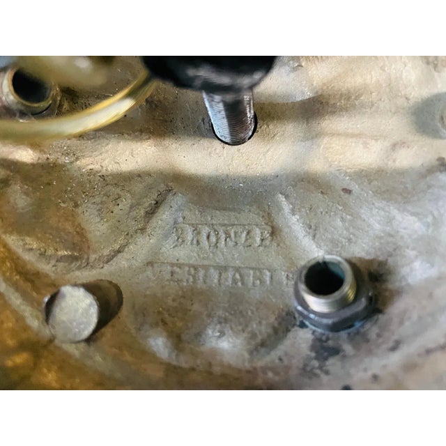 1980s Bronze Veritable Bronze & Cut Glass Chandelier For Sale - Image 12 of 13