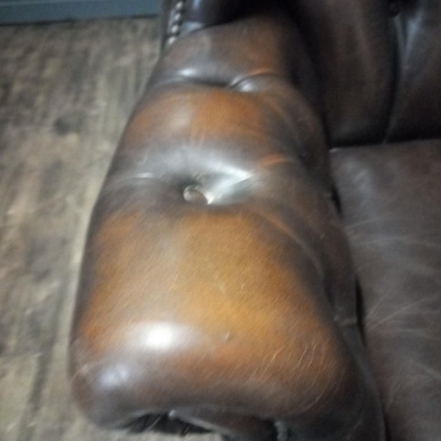 Mid-Century Modern Vintage Chesterfield Wingback Club Chair, 1970s For Sale - Image 3 of 17