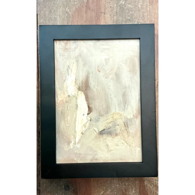Gray Vintage Abstract Expressionist Painting For Sale - Image 8 of 12