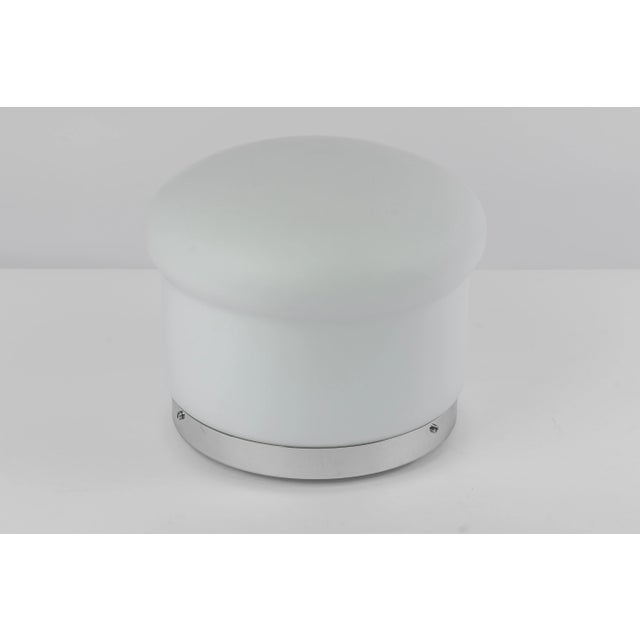 Petite Opal Glass Table Lamp attributed to Peill & Putzler, Germany, 1970s For Sale - Image 3 of 9