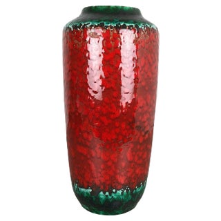 Large Multi-Color Pottery Fat Lava 517-45 Floor Vase from Scheurich, 1970s For Sale