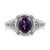 This exquisite amethyst and diamond ring will stun your beloved. Fashioned in radiant sterling silver this dazzling ring...