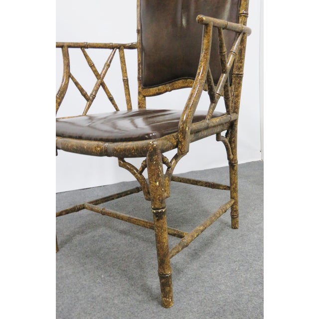 Faux Bamboo Tortoise Shell Painted Chair Chairish