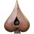 Modern surrealist abstract wooden sculpture by Texas artist Roy Fridge. The work features a prominent spade shape with two...