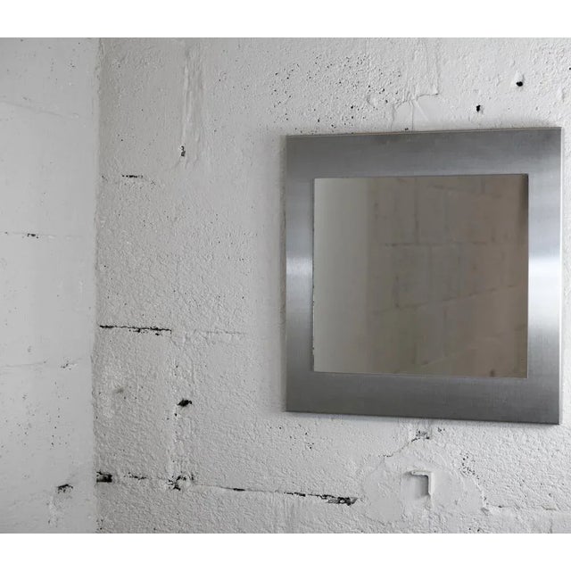 Space Age Stainless Steel Mirror, France, 1970s For Sale - Image 4 of 18