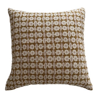 Walter G Pahari Saffron Linen Pillow Cover For Sale