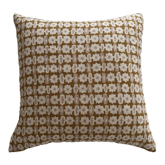Walter G Pahari Saffron Linen Pillow Cover For Sale